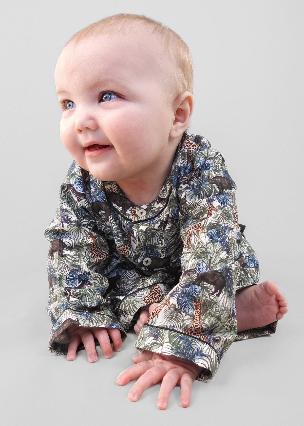 jungle maze - organic cotton baby pyjama set - Kutti Lulu
