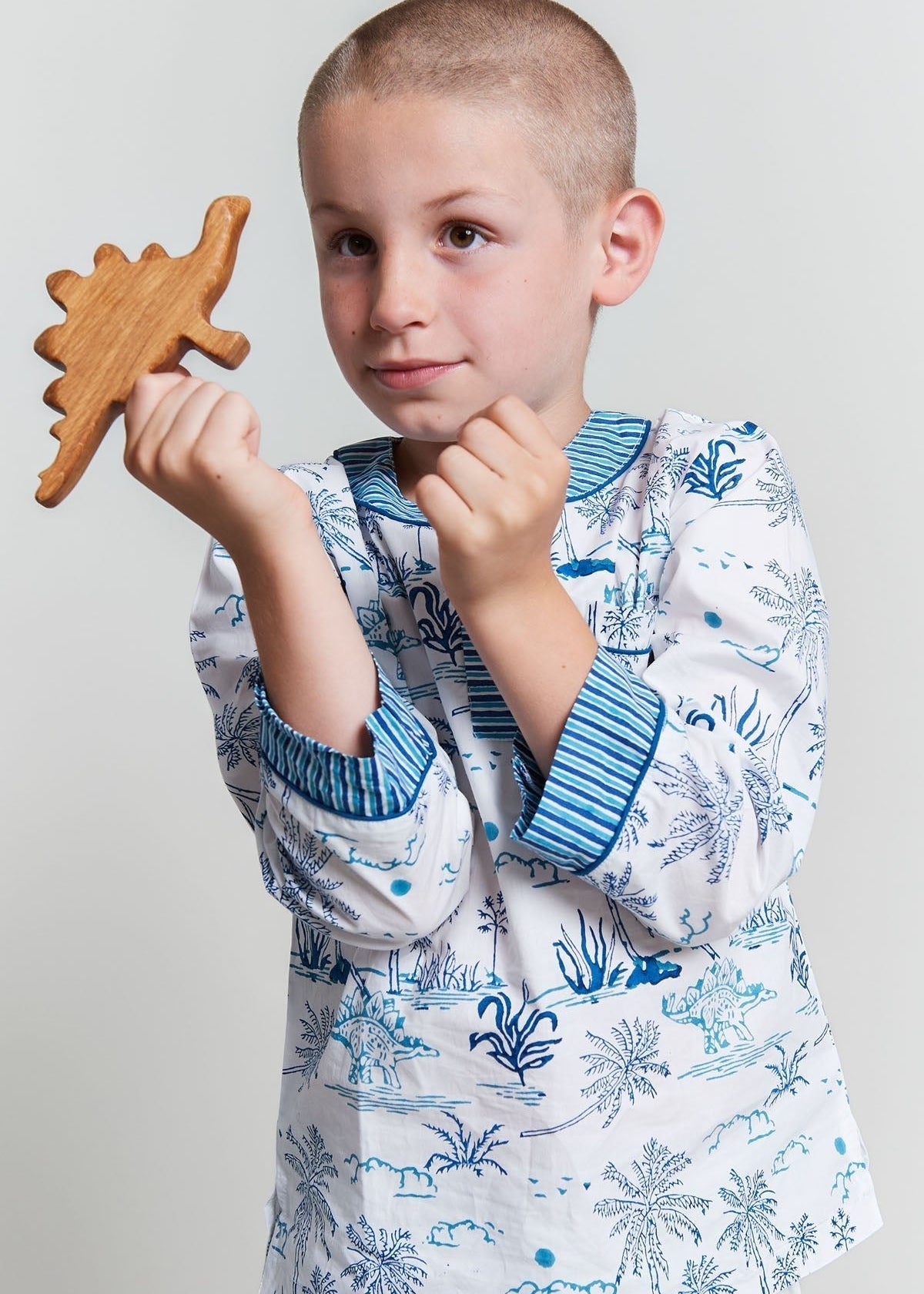 jurassic landscape - organic cotton kids pyjama set - Kutti Lulu