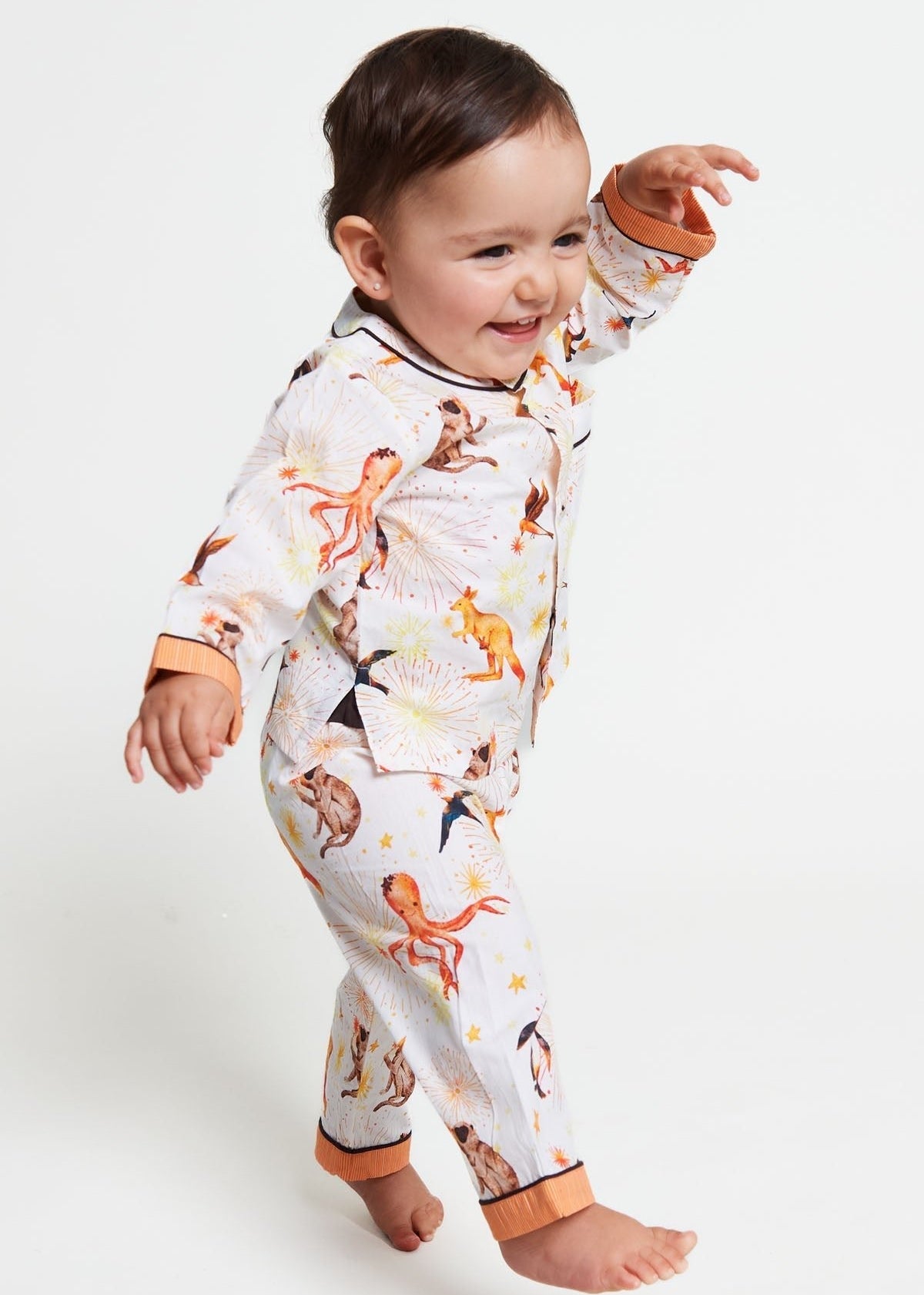 light up, light up! - organic cotton baby pyjama set - Kutti Lulu