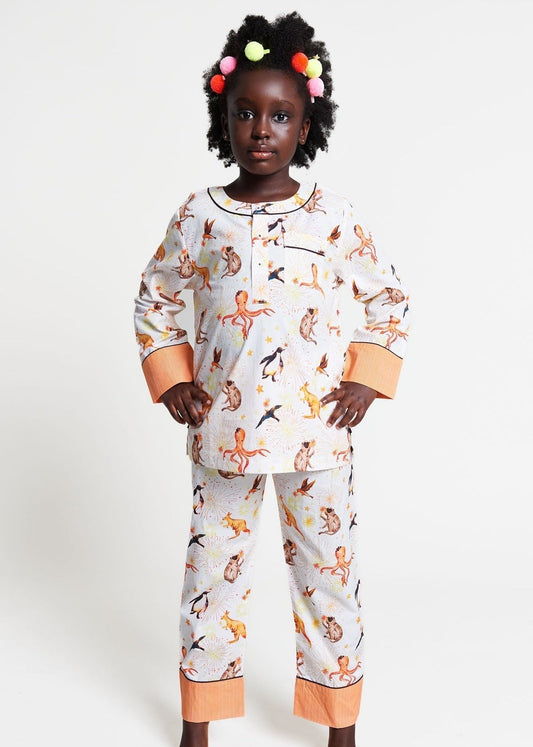 light up, light up! - organic cotton kids pyjama set - Kutti Lulu