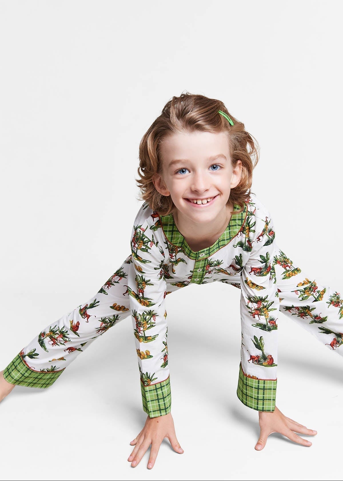 monkey gone bananas - organic cotton kids pyjama set - Kutti Lulu