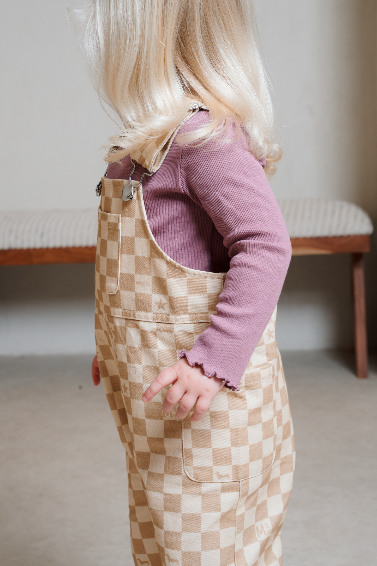 Willow Sands Check Dungarees