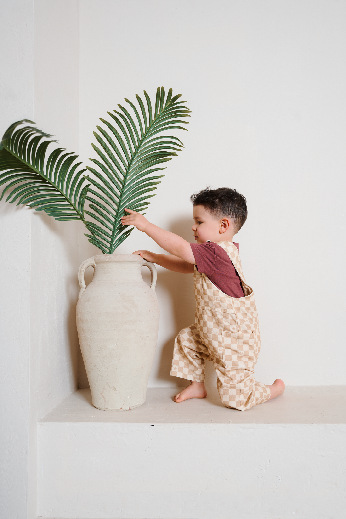 Willow Sands Check Dungarees