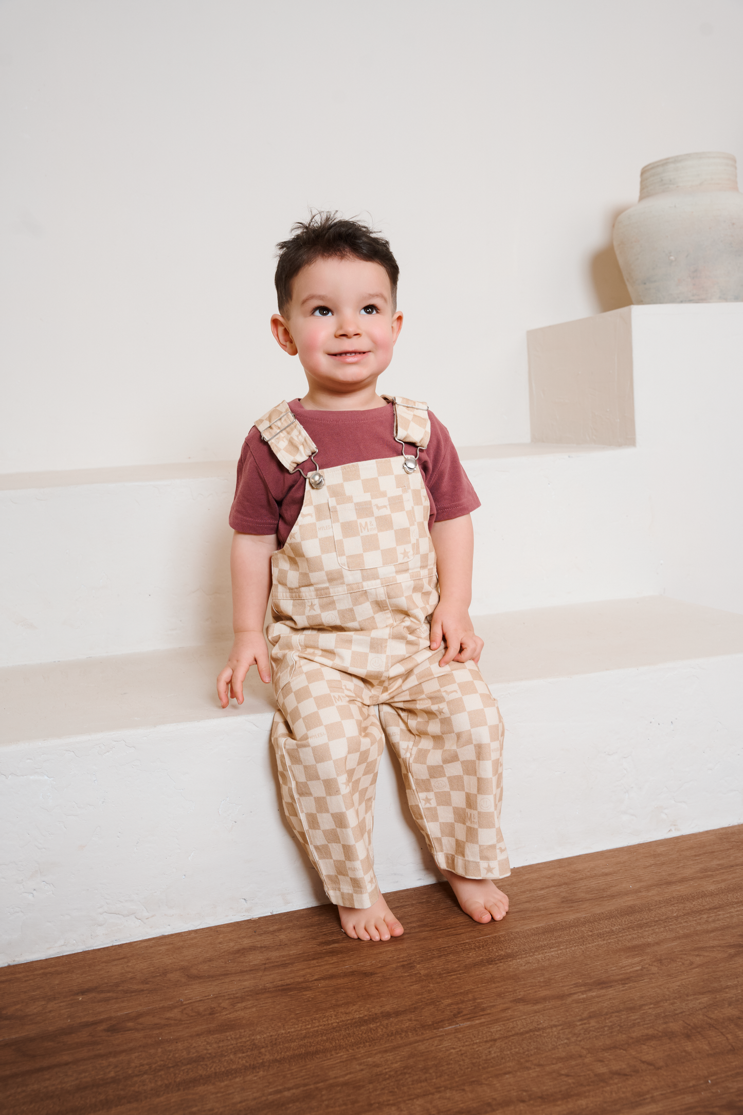 Willow Sands Check Dungarees