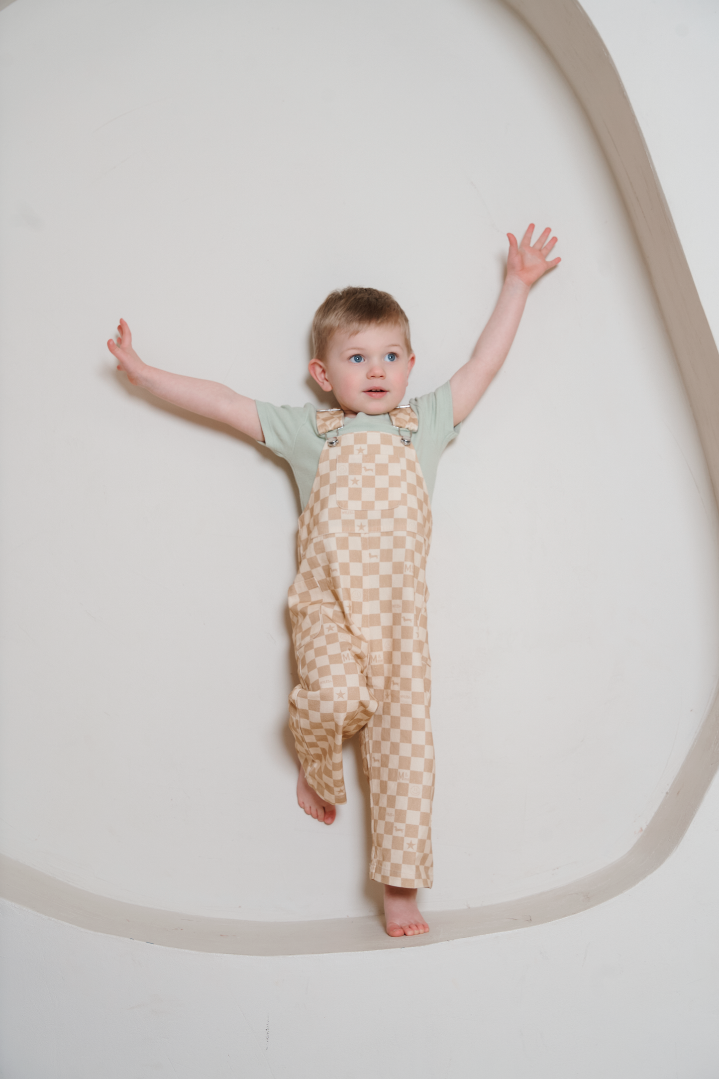 Willow Sands Check Dungarees