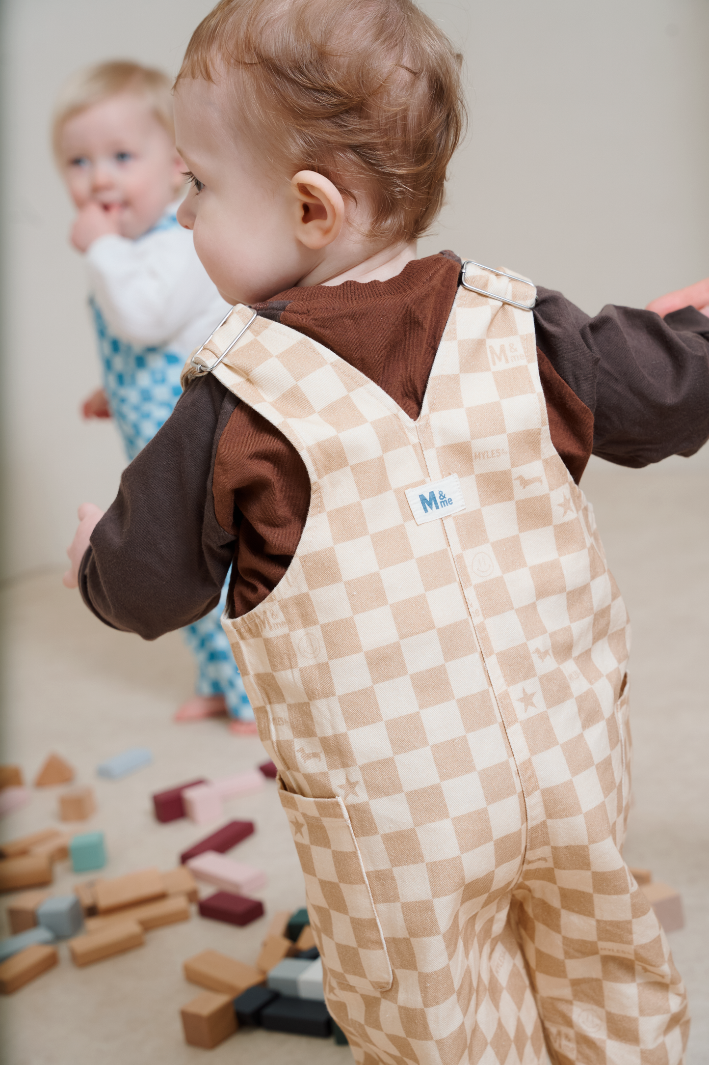 Willow Sands Check Dungarees