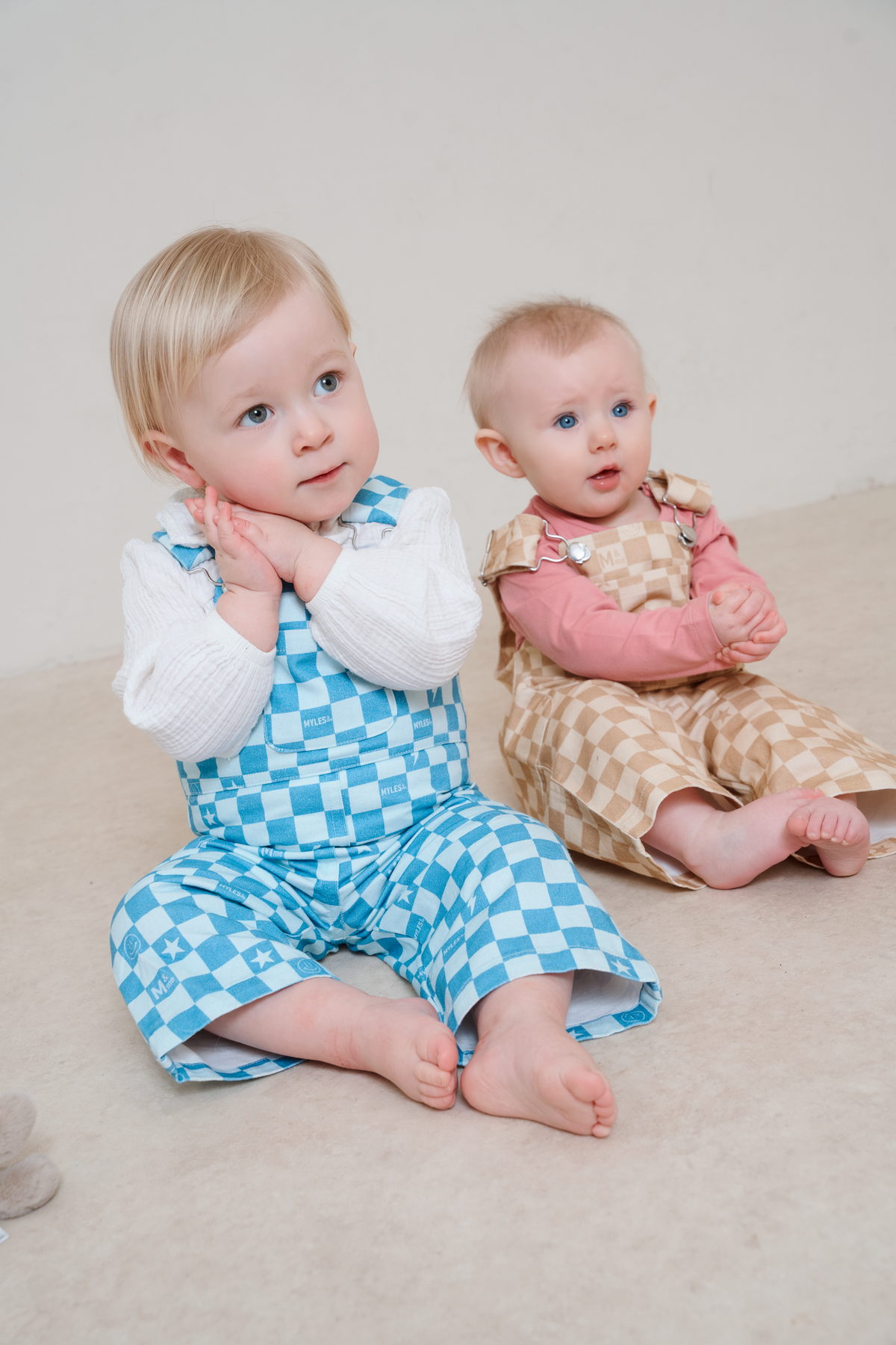 Willow Blue Check Dungarees