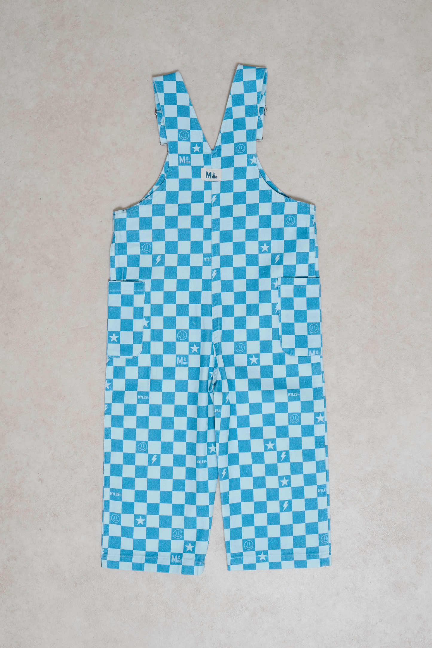 Willow Blue Check Dungarees