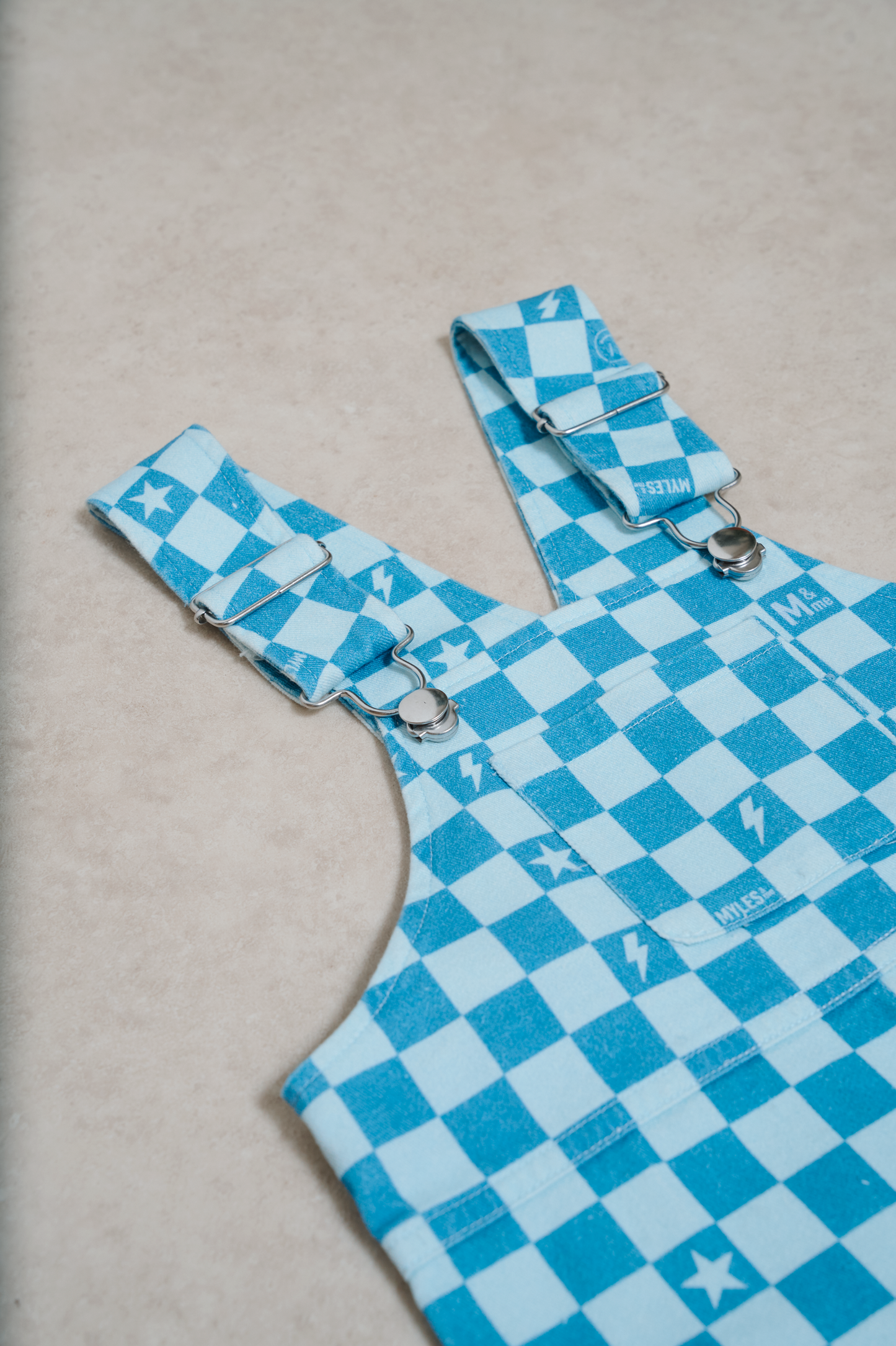 Willow Blue Check Dungarees