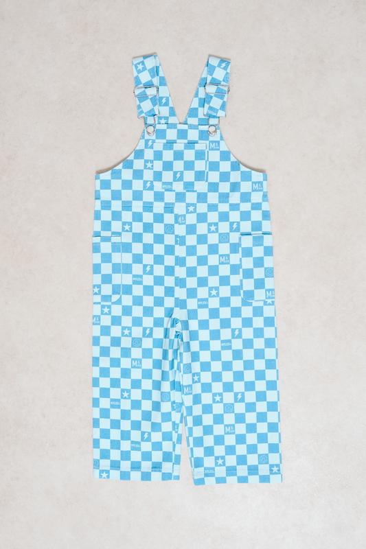 Willow Blue Check Dungarees