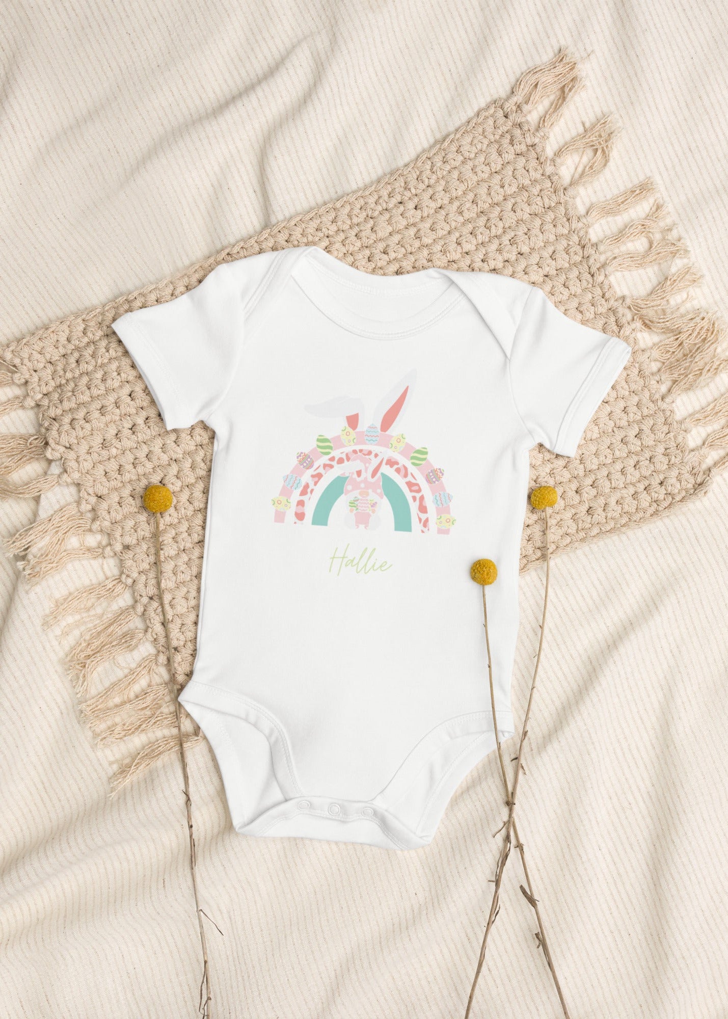 Easter Bunny Personalised Name Bodysuit