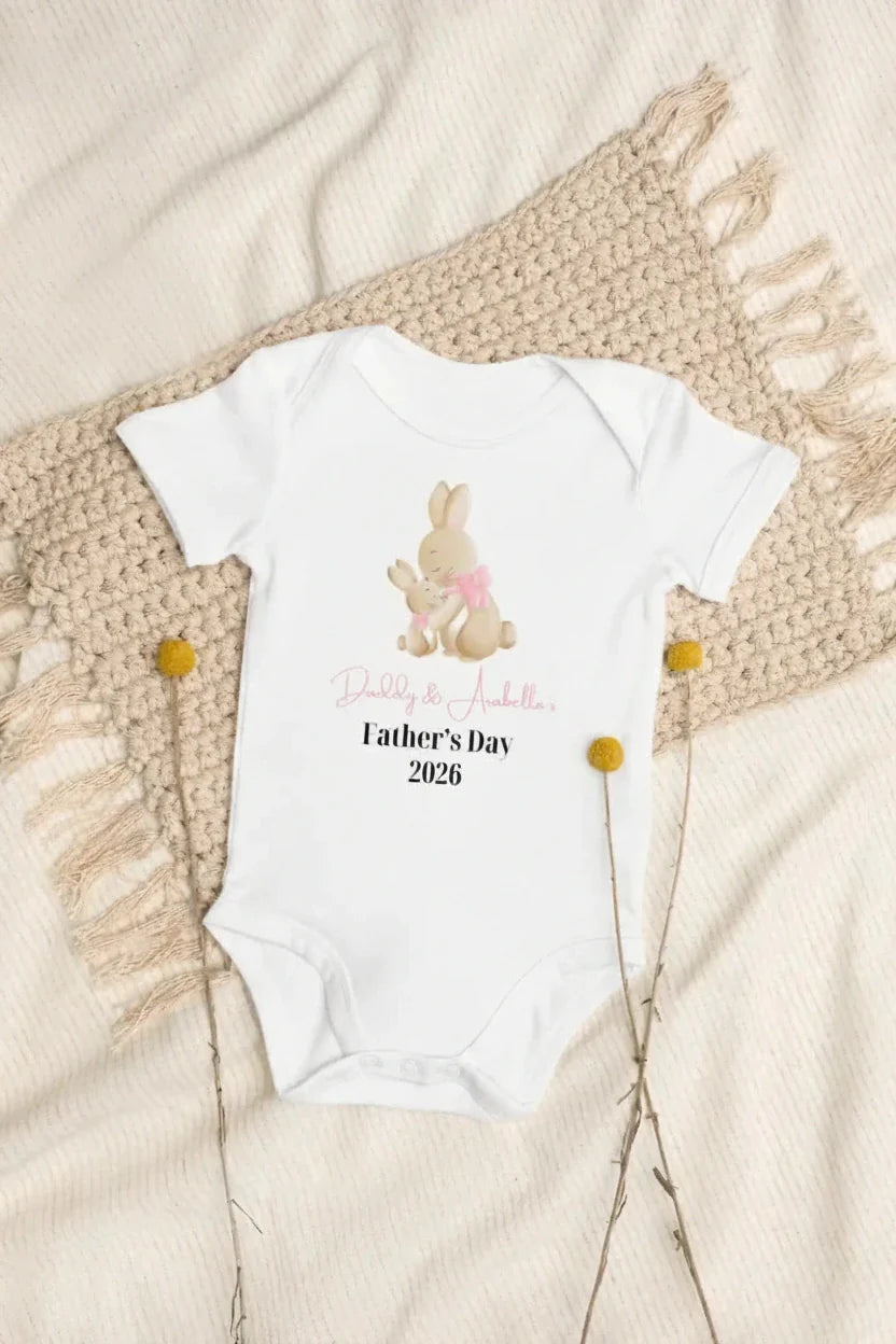 Bunny Father's Day 2025 (Personalised Bodysuit) - Cozy Crew Club