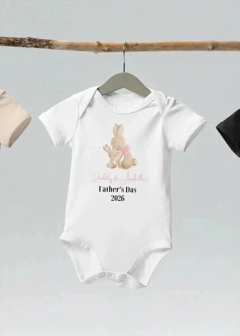 Bunny Father's Day 2025 (Personalised Bodysuit) - Cozy Crew Club
