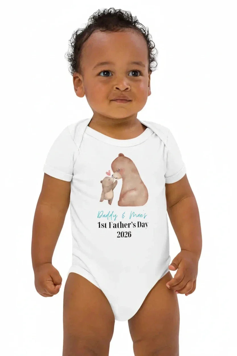 Bear First Father's Day (Personalised Bodysuit) - Cozy Crew Club