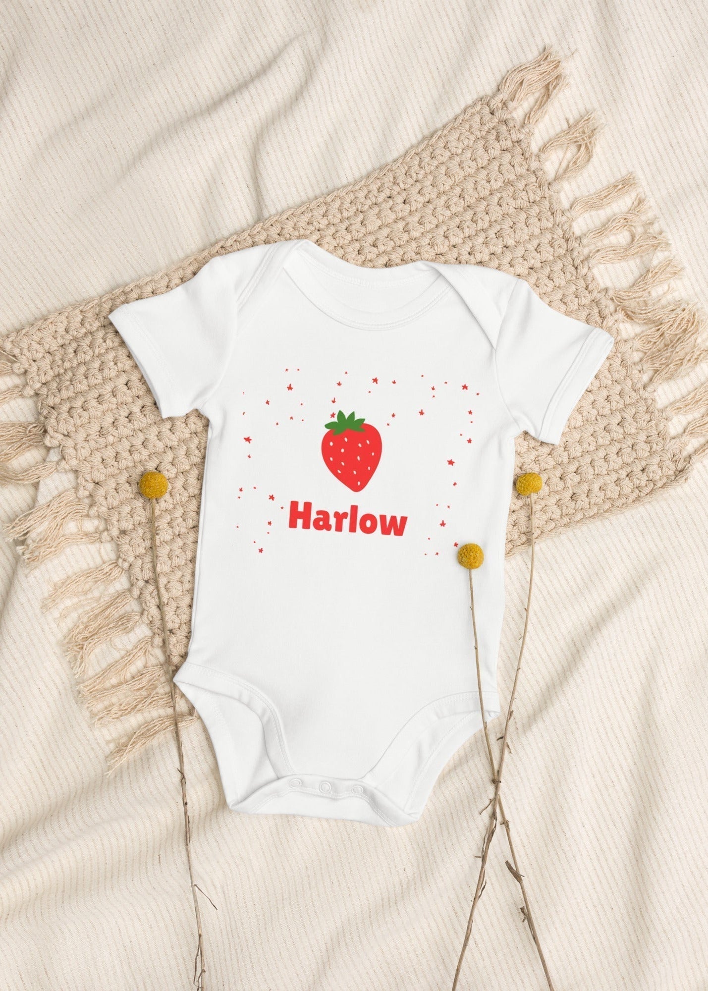 Strawberry Personalised Bodysuit