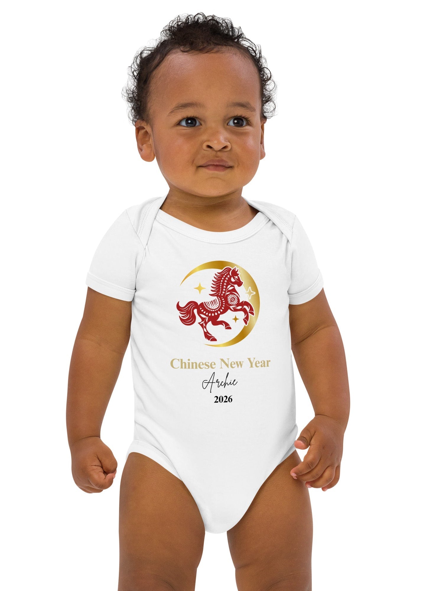 Chinese New Year Horse And Crescent Moon 2026 Personalised Bodysuit Cozy Crew Club OL Bodysuits mora-uk.myshopify.com my-1st-chinese-new-year-of-the-horse-and-clouds-2026-copy   10off, 20off, Baby, bodysuit, chinese new year, excludefromwssistock, gift, personalised, uk