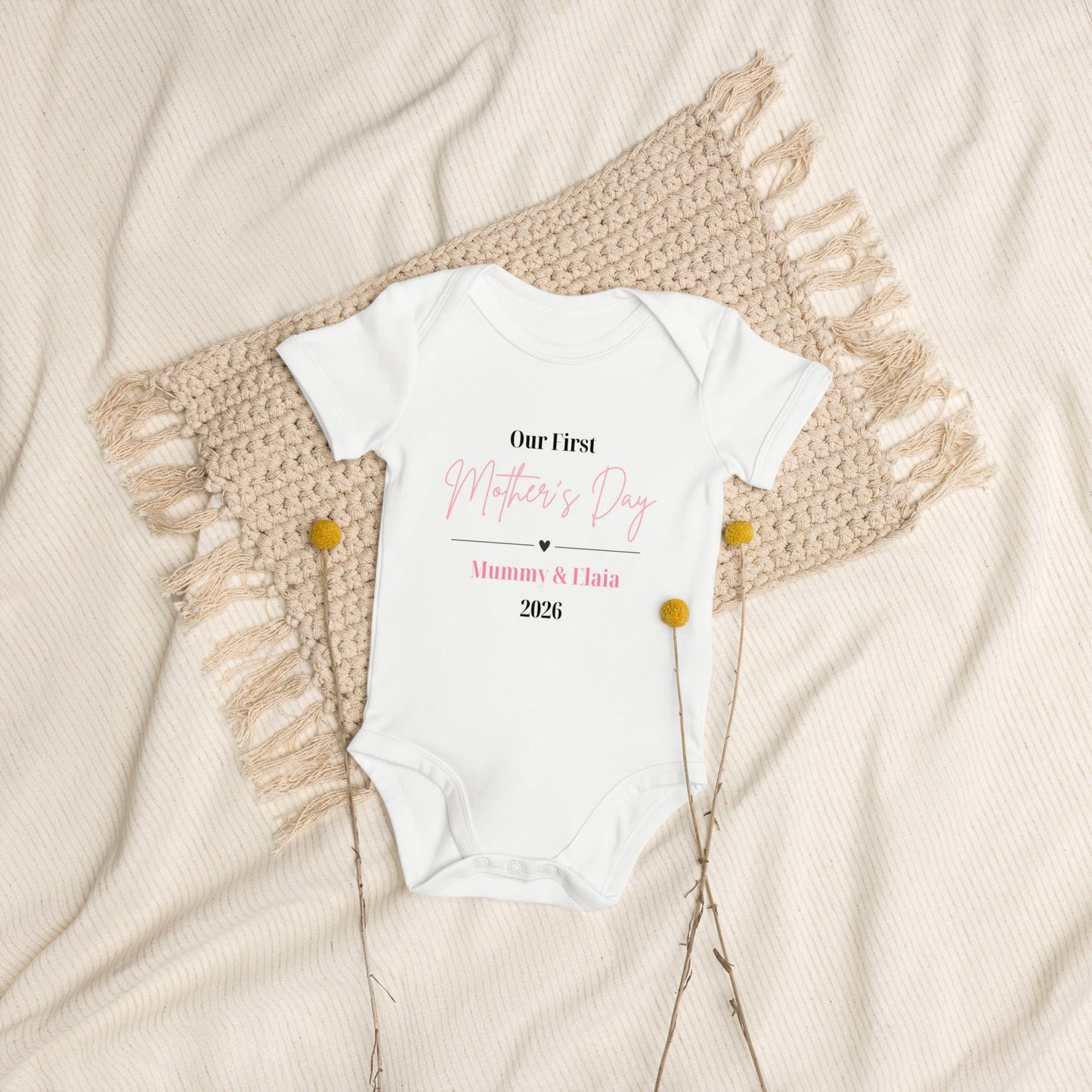 Our First Mother's Day Poetic Personalised Bodysuit