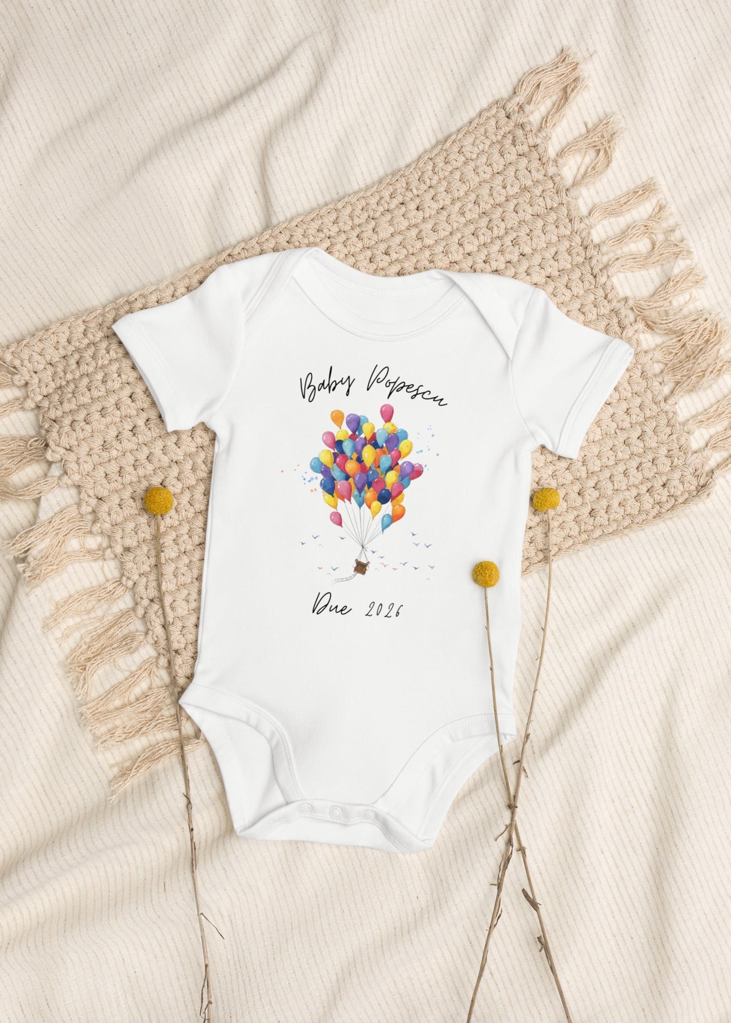 Baby Surname Due Personalised Name Bodysuit
