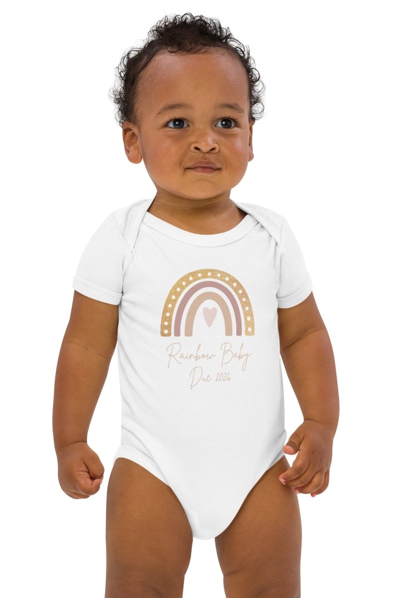 Neutral Rainbow Baby Due Bodysuit - Cozy Crew Club