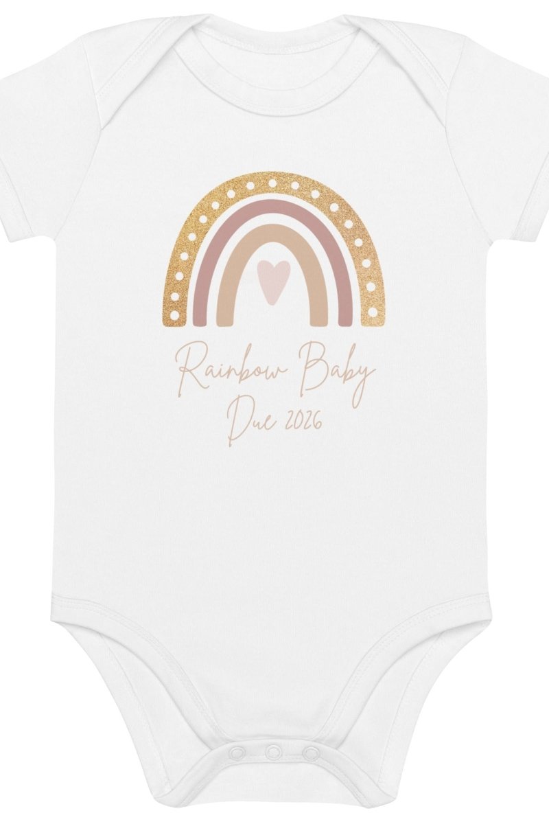 Neutral Rainbow Baby Due Bodysuit - Cozy Crew Club
