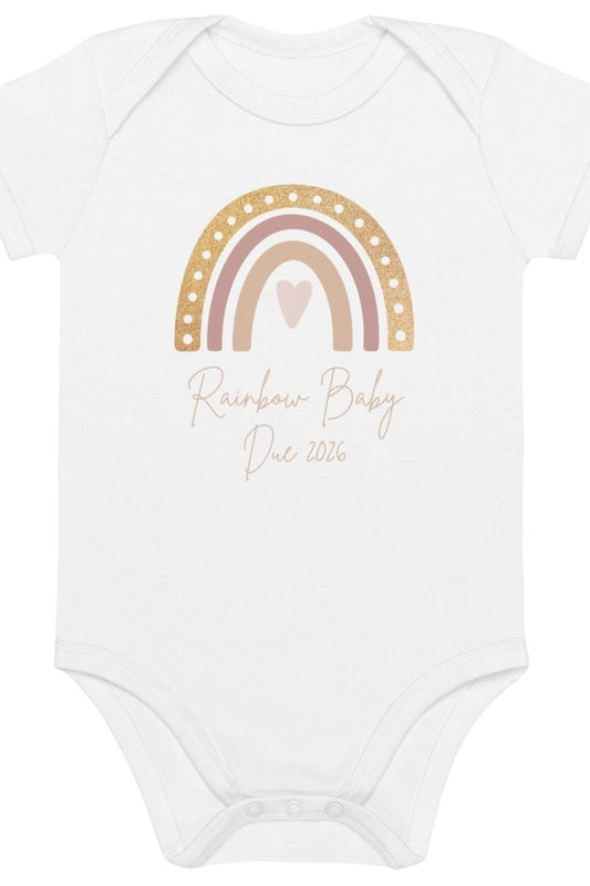 Neutral Rainbow Baby Due Bodysuit - Cozy Crew Club