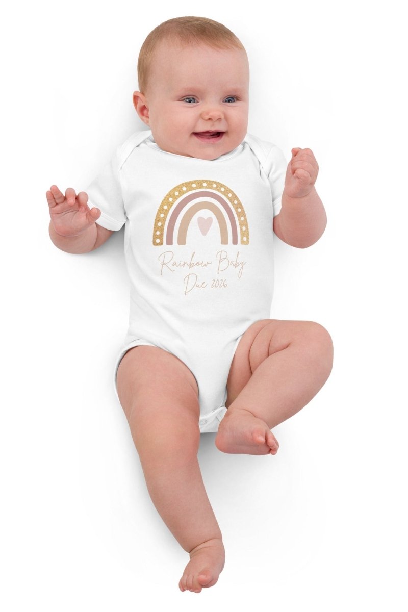 Neutral Rainbow Baby Due Bodysuit - Cozy Crew Club