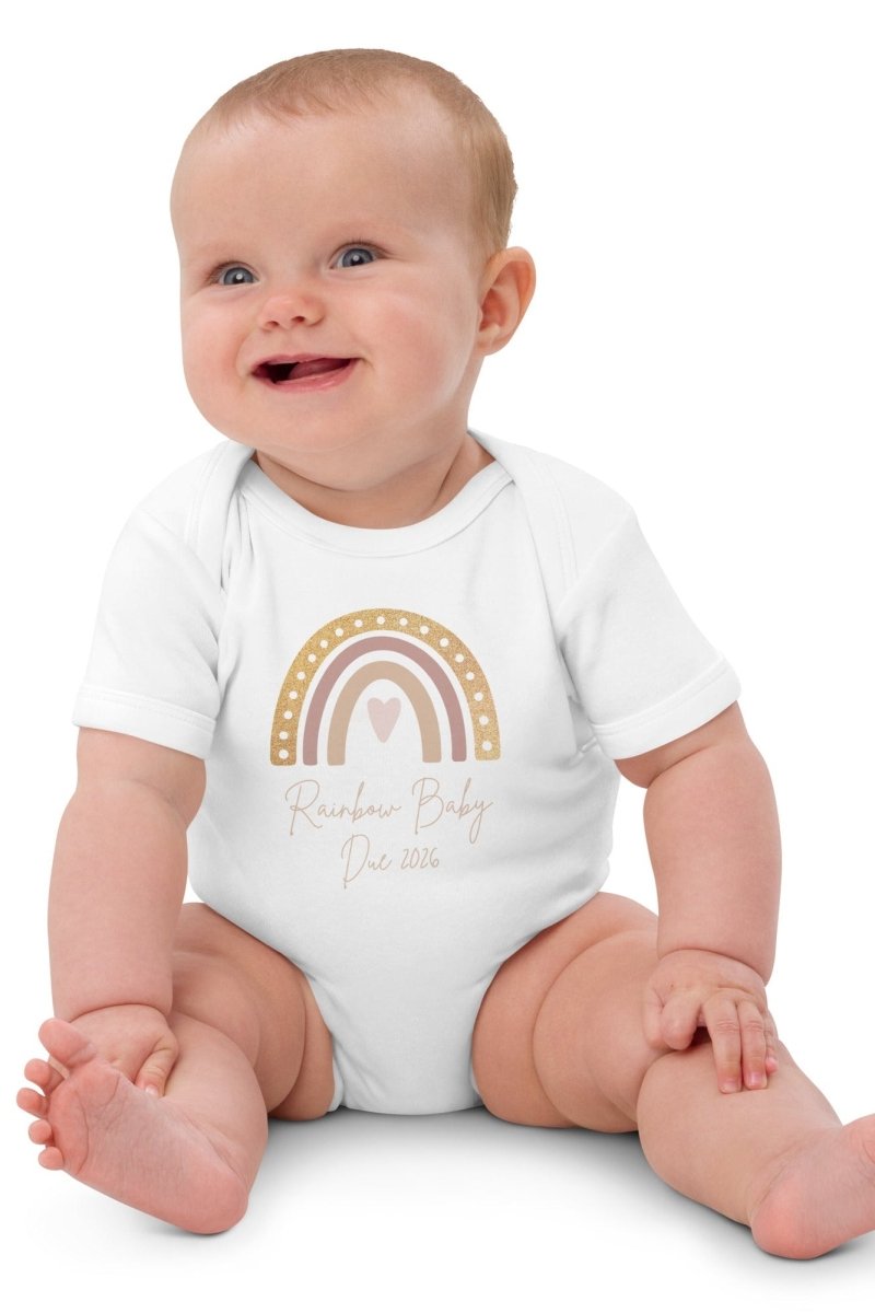 Neutral Rainbow Baby Due Bodysuit - Cozy Crew Club