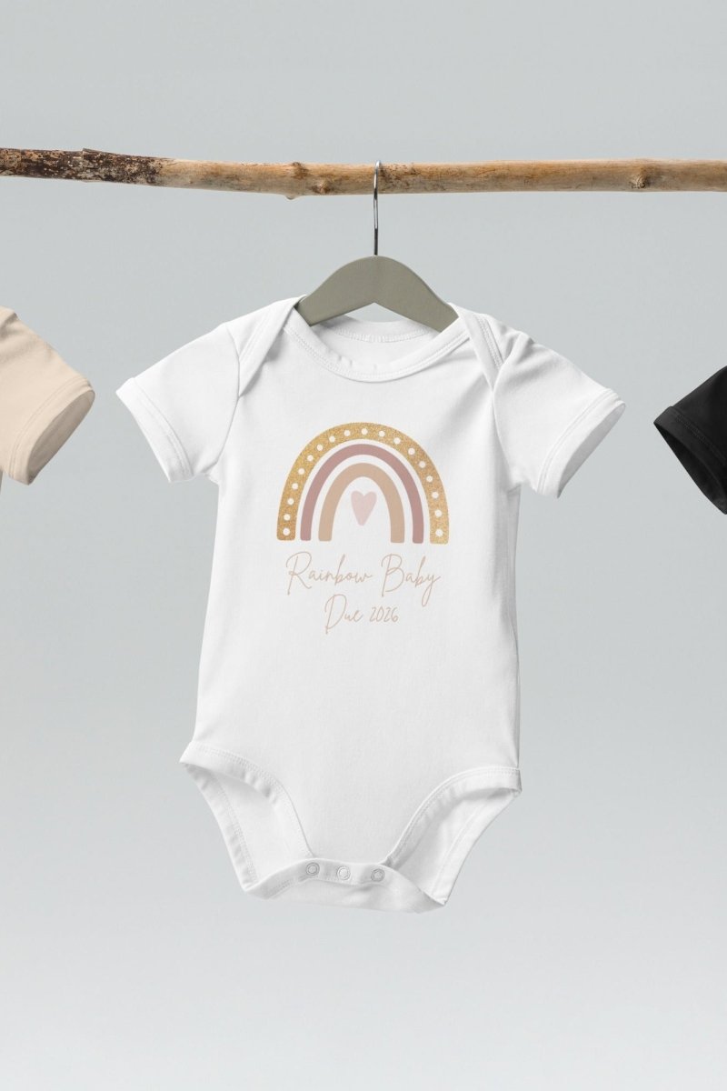 Neutral Rainbow Baby Due Bodysuit - Cozy Crew Club