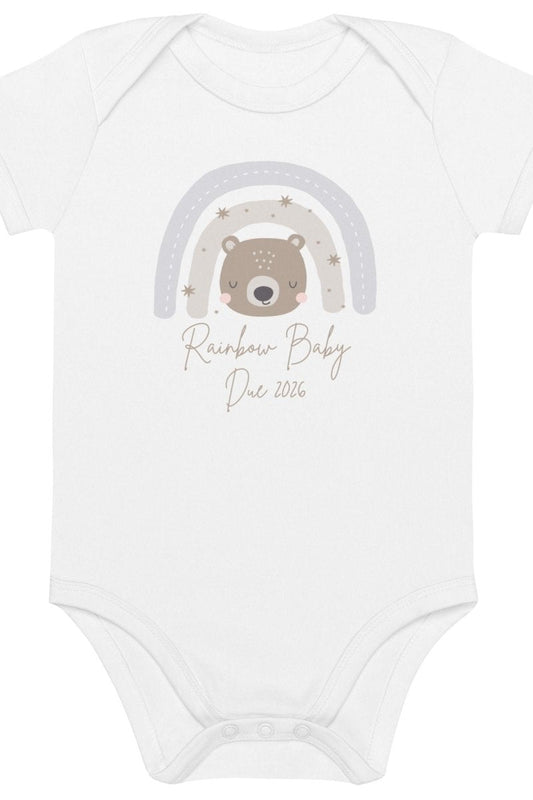 Neutral Bear Rainbow Baby Due Bodysuit - Cozy Crew Club