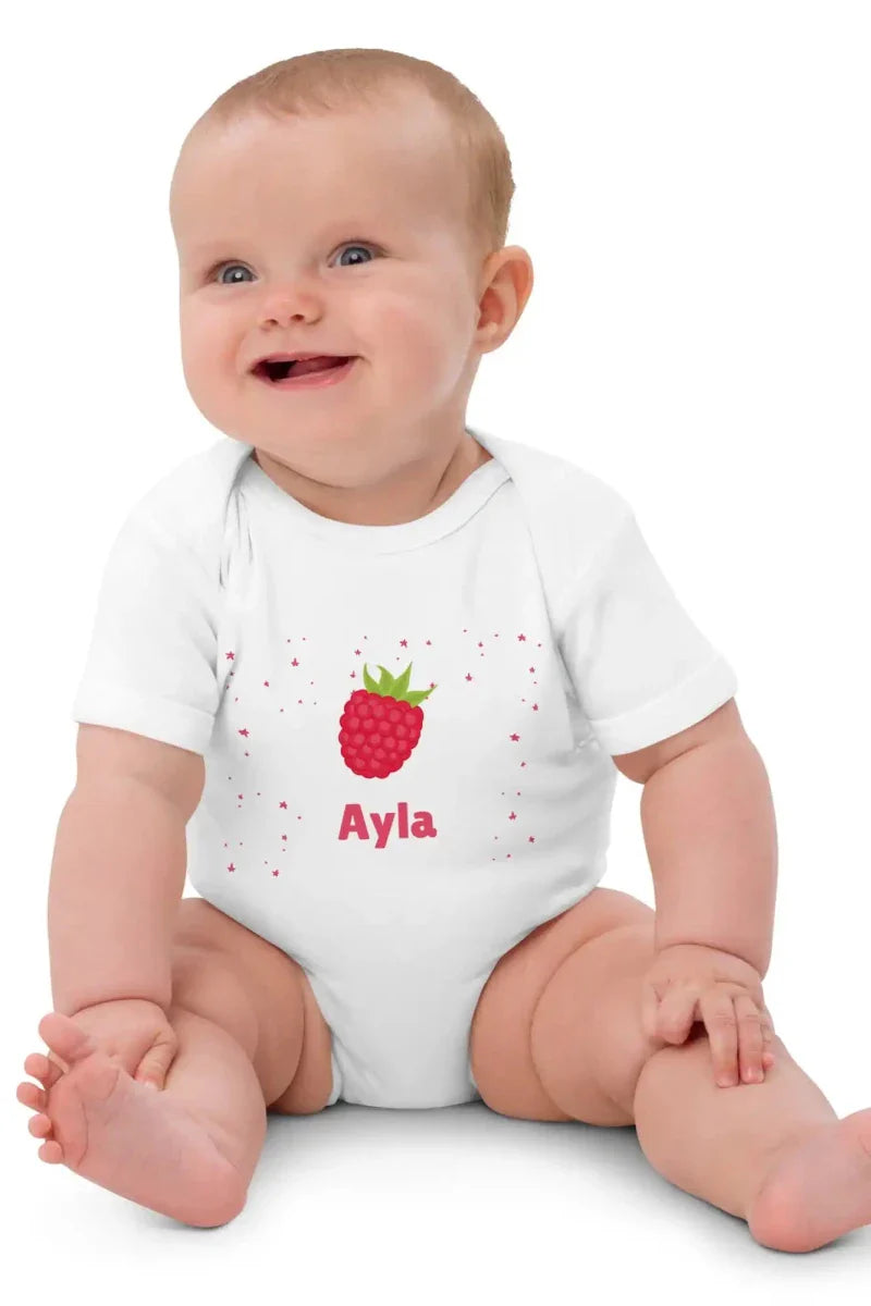 Raspberry Personalised Bodysuit - Cozy Crew Club