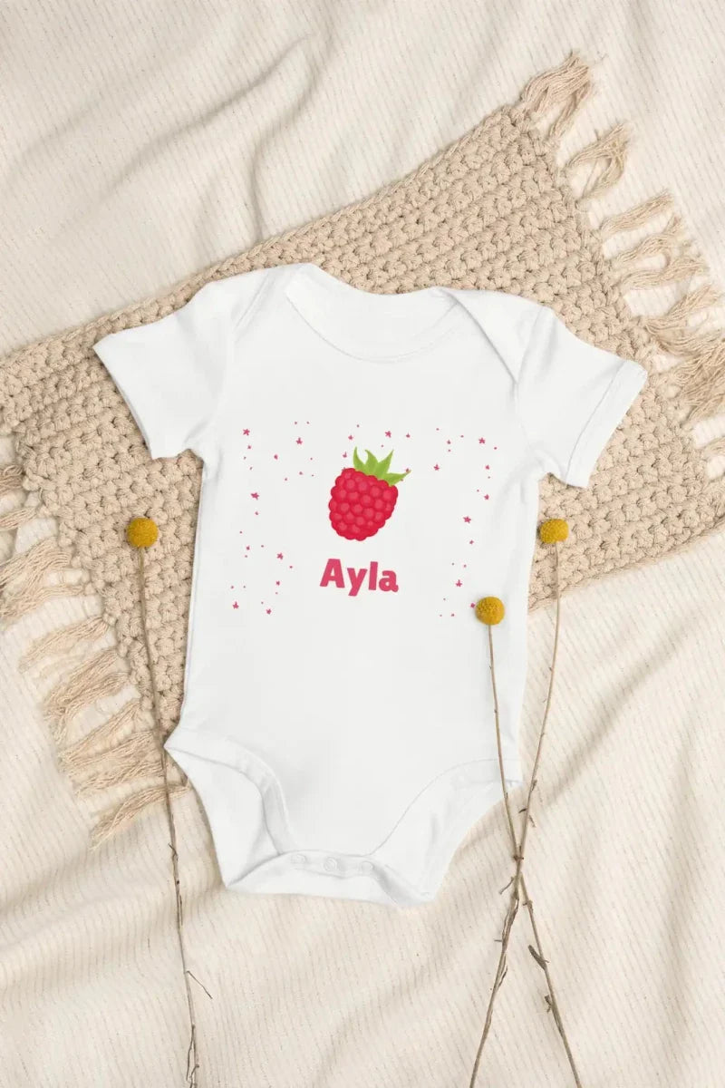 Raspberry Personalised Bodysuit - Cozy Crew Club