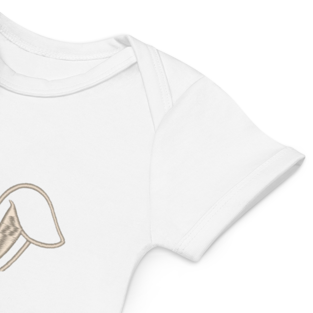 Easter Bunny Initial Personalised Embroidered Bunny Bodysuit in Red