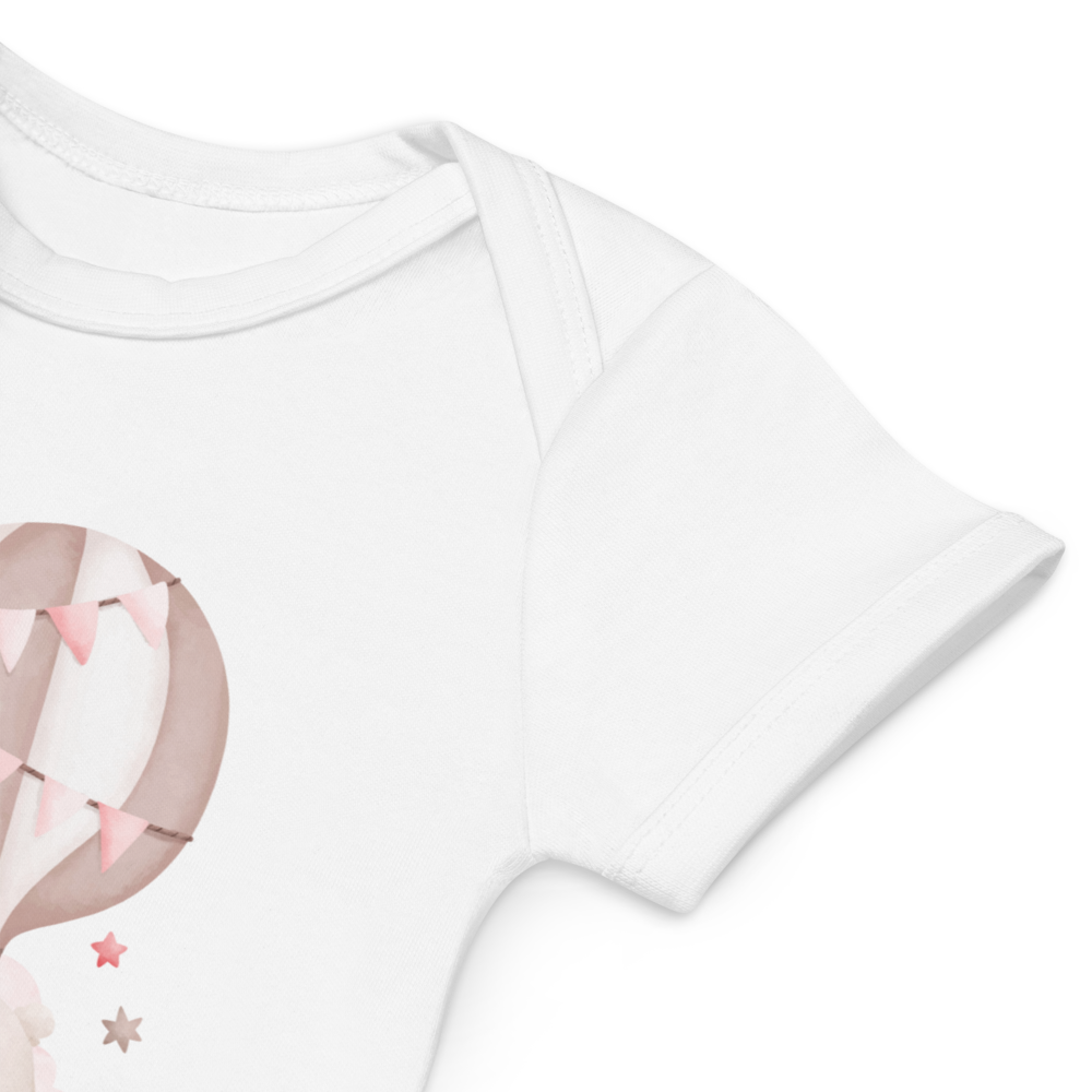 Personalised Name Bunny Hot Air Baloon Bodysuit