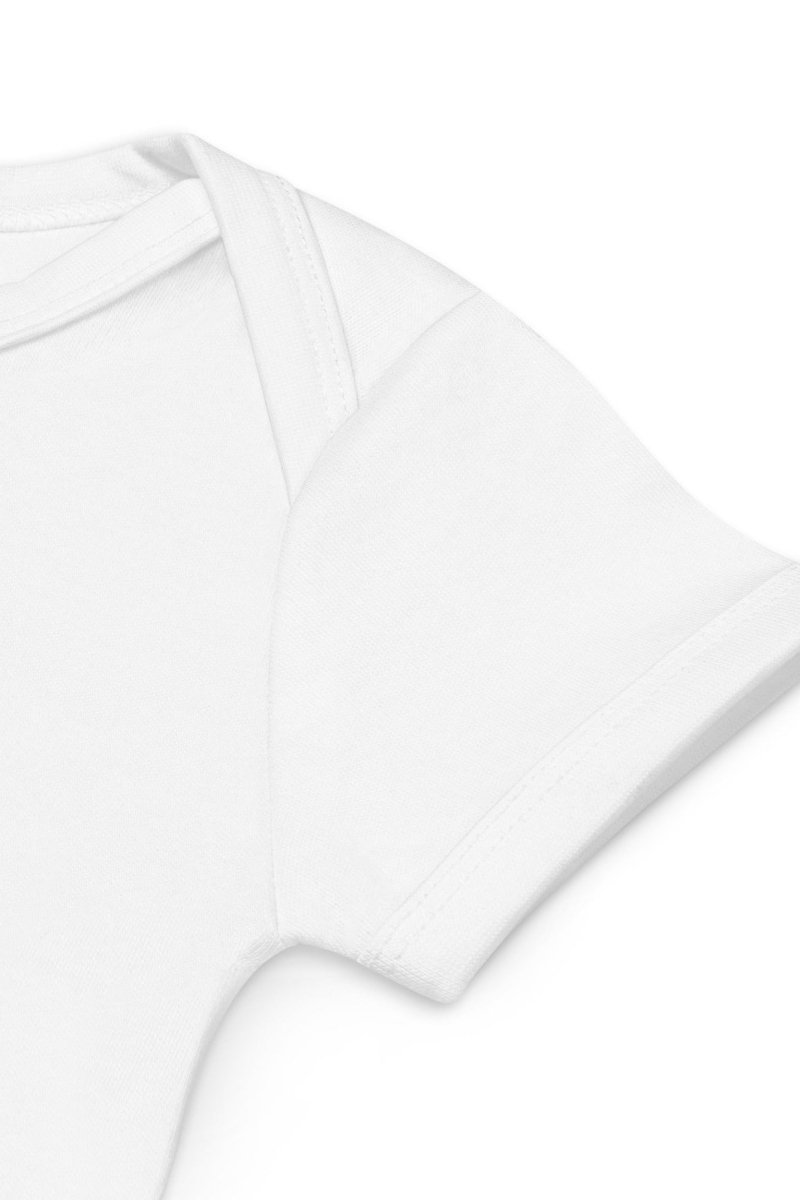 Stork Baby Girl Due Bodysuit White - Cozy Crew Club