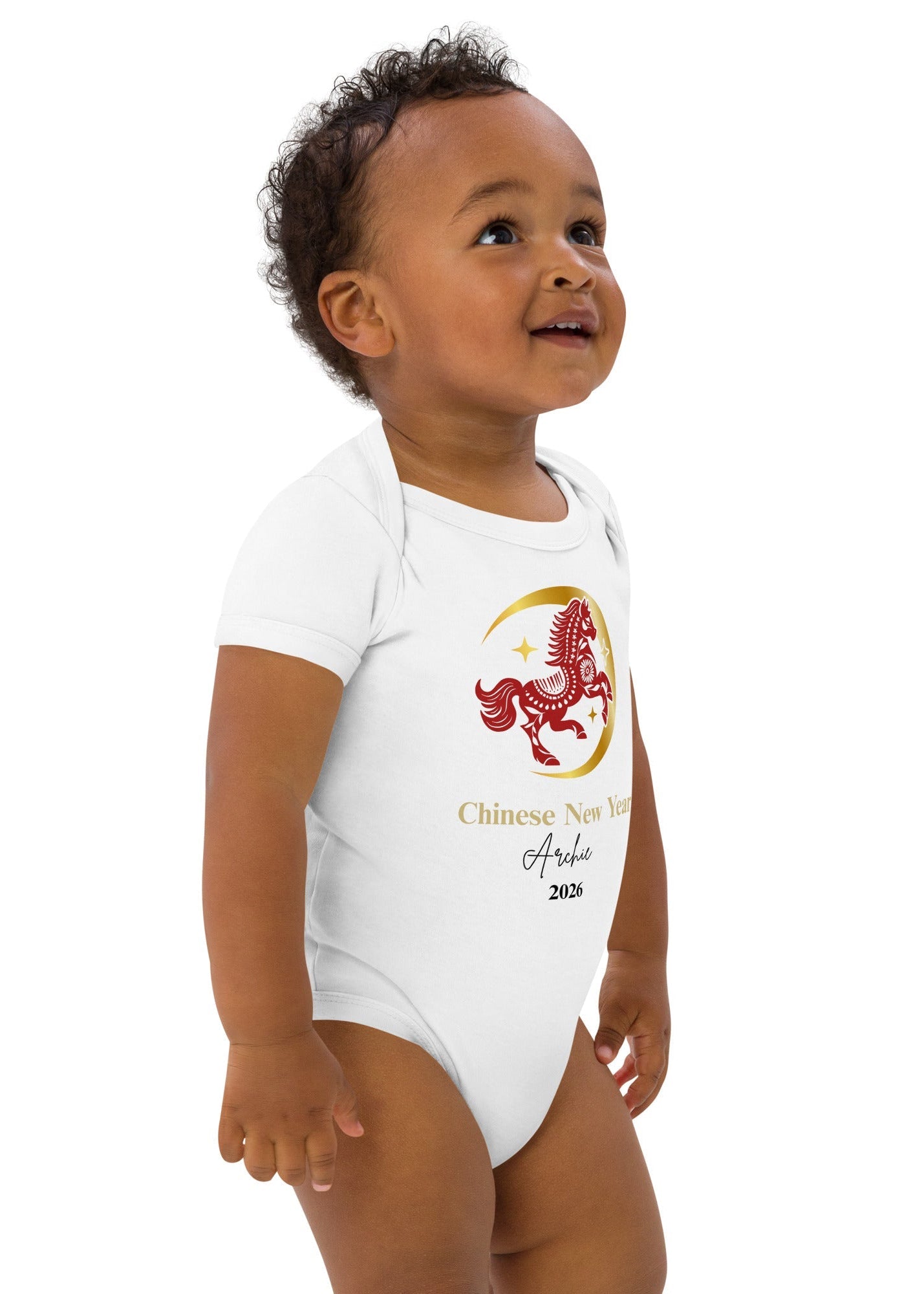 Chinese New Year Horse And Crescent Moon 2026 Personalised Bodysuit Cozy Crew Club OL Bodysuits mora-uk.myshopify.com my-1st-chinese-new-year-of-the-horse-and-clouds-2026-copy   10off, 20off, Baby, bodysuit, chinese new year, excludefromwssistock, gift, personalised, uk