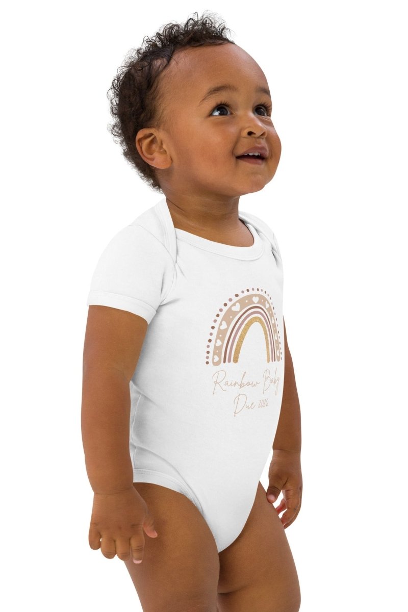 Neutral Rainbow Baby Due Bodysuit - Cozy Crew Club