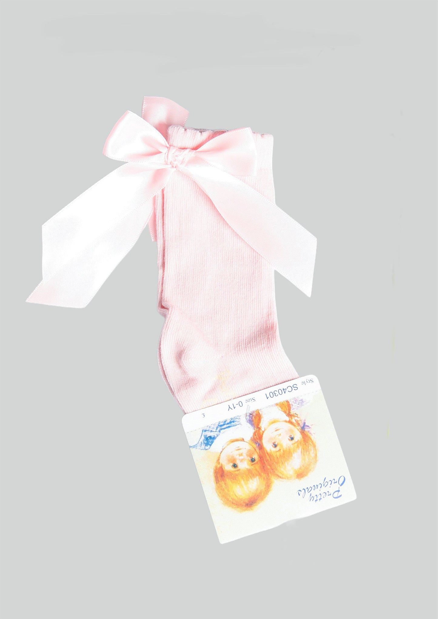 Pretty Originals Pink Bow Knee Socks