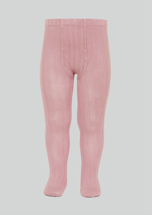 Condor dusky pink ribbed tights