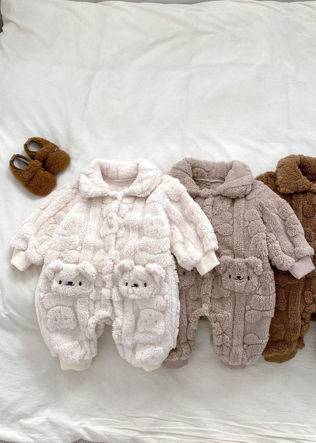 The Fur Bear Lining Fluffy Coat Romper