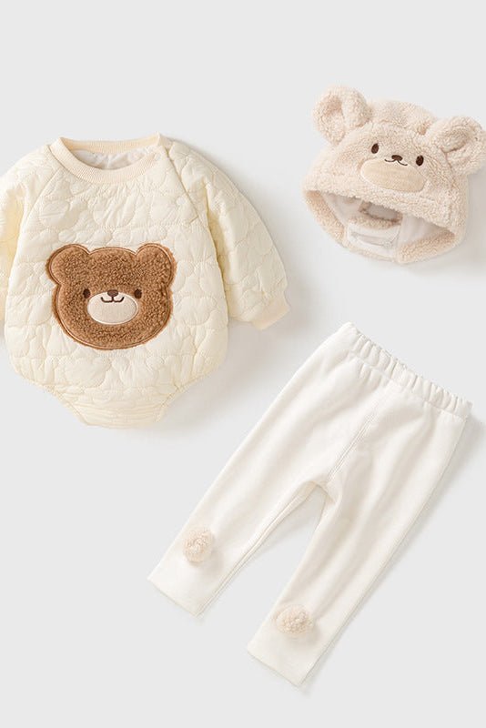 Bear 3 Piece Set (Bodysuit, Leggings, Hat) Cozy Crew Club Outfit Sets mora-uk.myshopify.com bear-3-piece-winter-set-bodysuit-leggings-hat   allproducts, Baby, baby collection, bear, bear collection, BFCM-30, China, CHRISTMAS20, clothing, daywear, headband, https://www.alibaba.com/product-detail/2021-Summer-Cotton-Babys-Bear-Print_1600355038752.html?spm=a2700.shop_plser.41413.28.583a3b41hqeqqQ, LINECARD, new in, nonpersonalised, outfit, PADDY10, pramsuit, set, shorts, summersale24, tshirt, WINTER20, zero