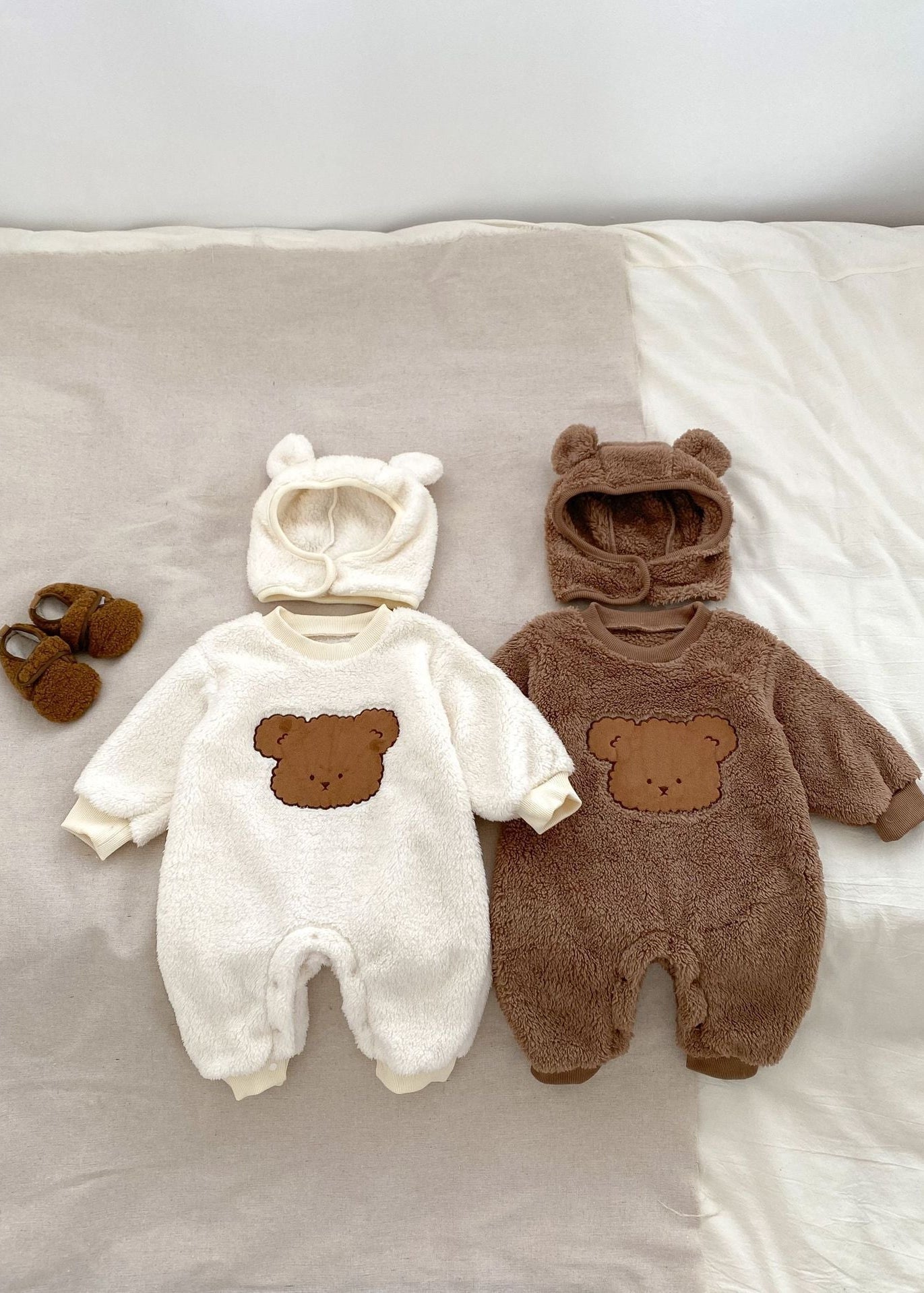 The Love Fur Bear Knitted Hooded Pramsuit