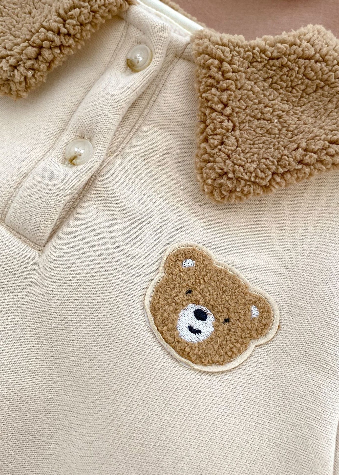 The Winter Fur Bear Hooded Pramsuit