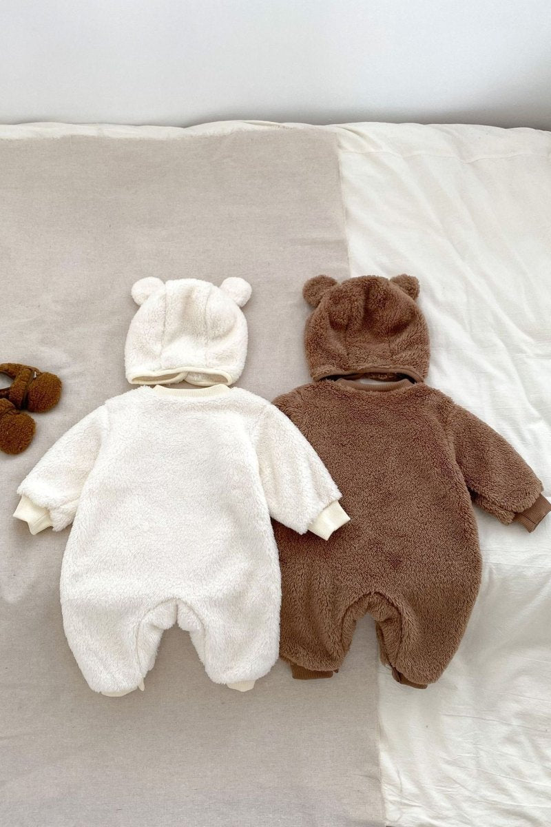 The Love Fur Bear Knitted Hooded Pramsuit - Cozy Crew Club