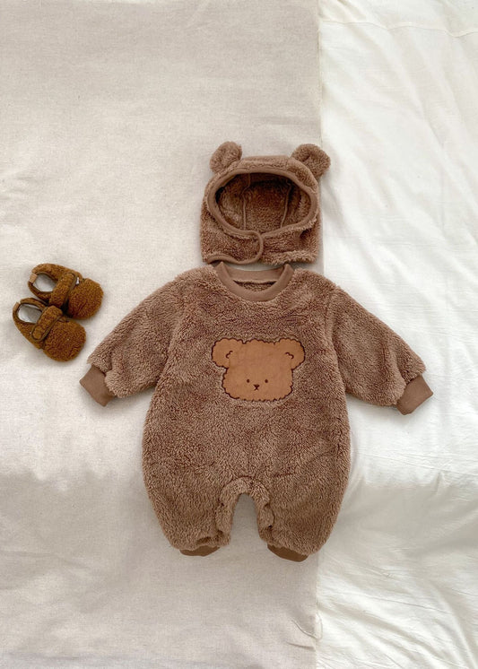The Love Fur Bear Knitted Hooded Pramsuit
