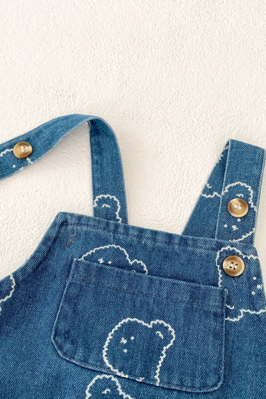Baby Embroidered Bear Denim Dungarees Cozy Crew Club Dungarees mora-uk.myshopify.com baby-embroidered-bear-denim-dungarees   10off, 5POUND, allproducts, Baby, baby collection, bear, bear collection, BOXINGDAY, China, clothing, daywear, denim, easter50, new in, set, shorts, SSSALE25, summersale24, tshirt, whatnot, zero