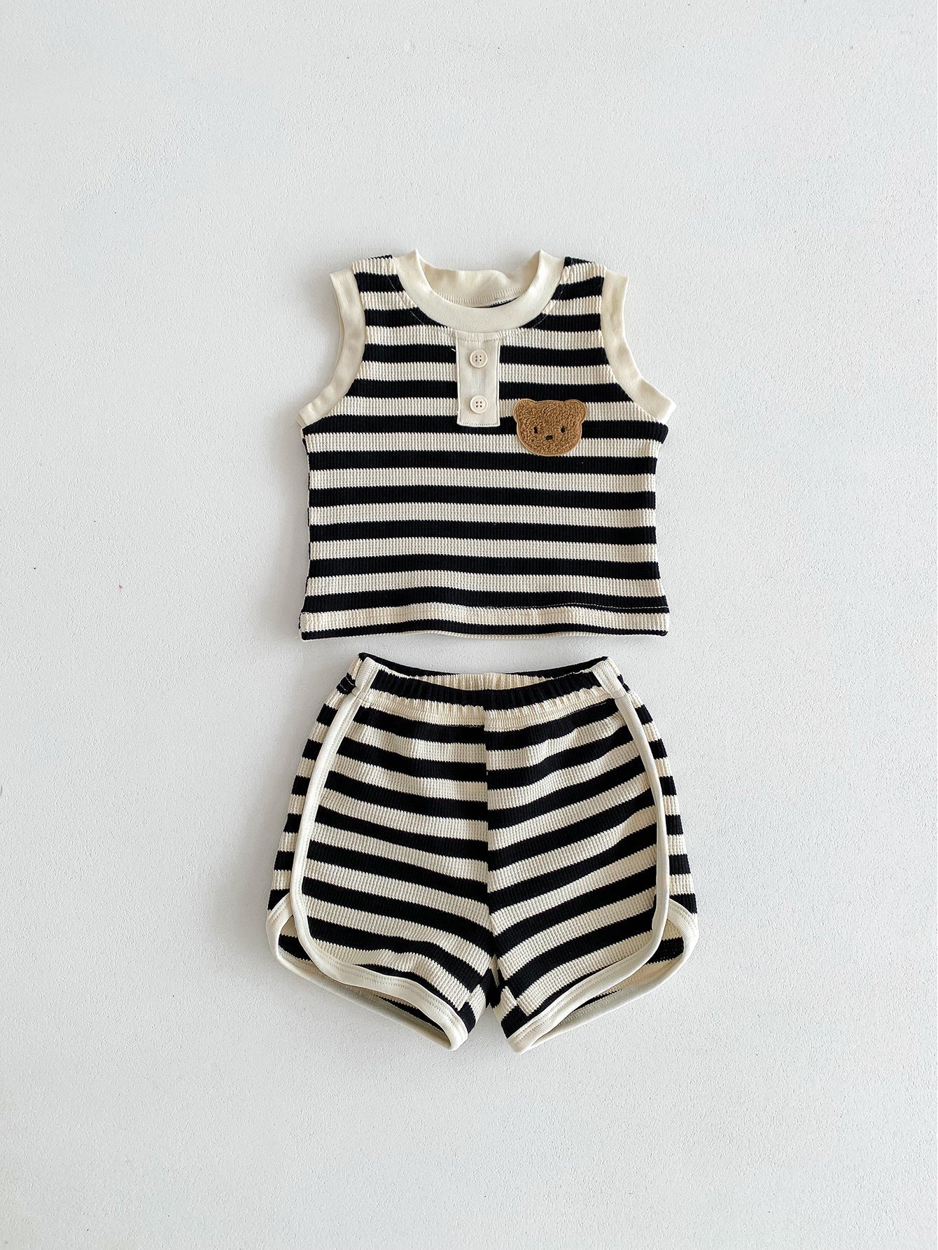 The Bear Beach Stripe Shorts & T Shirt