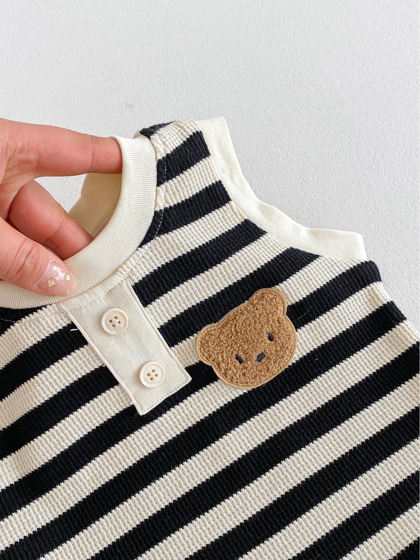 The Bear Beach Stripe Shorts & T Shirt