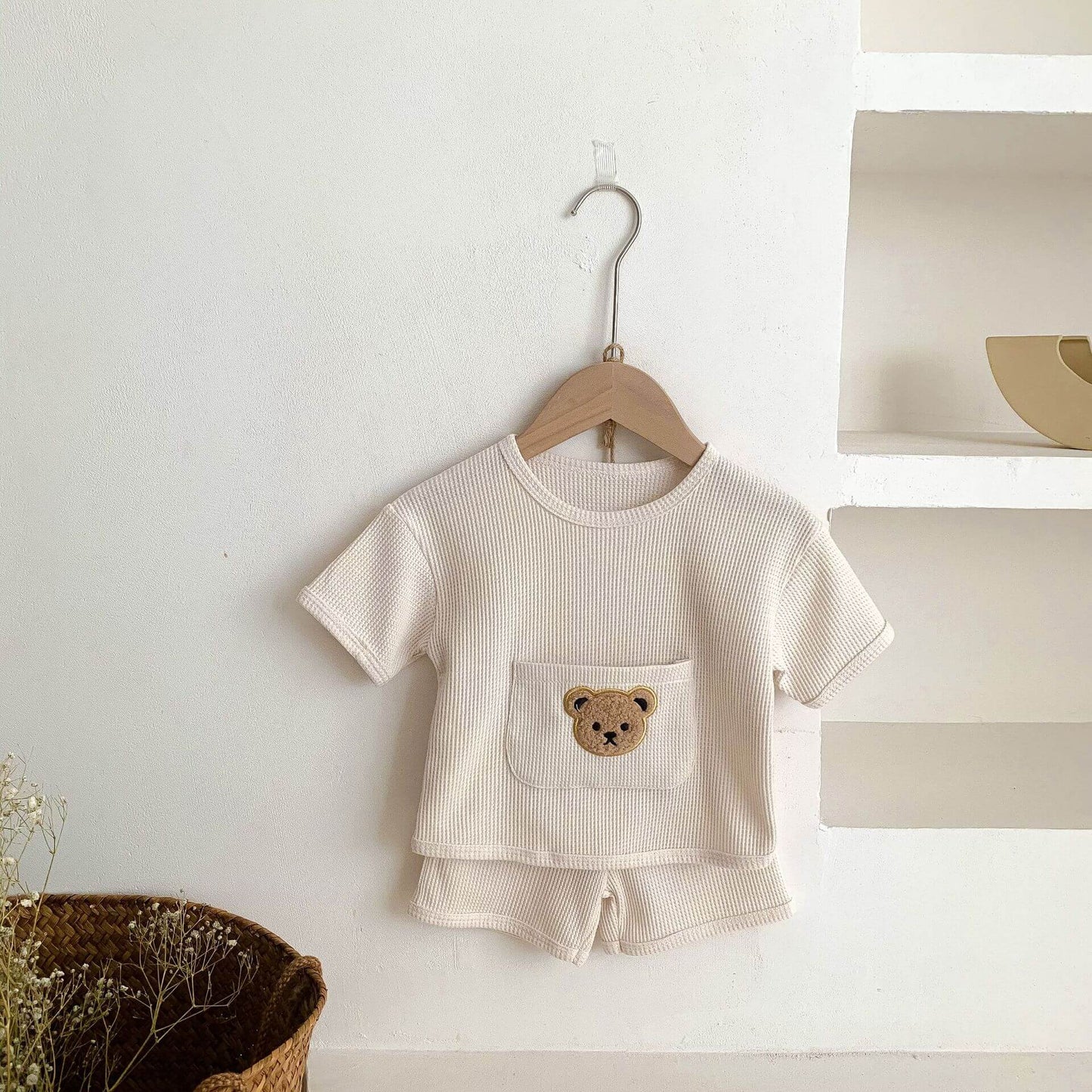 Waffle Bear 2 Piece T Shirt & Shorts Set