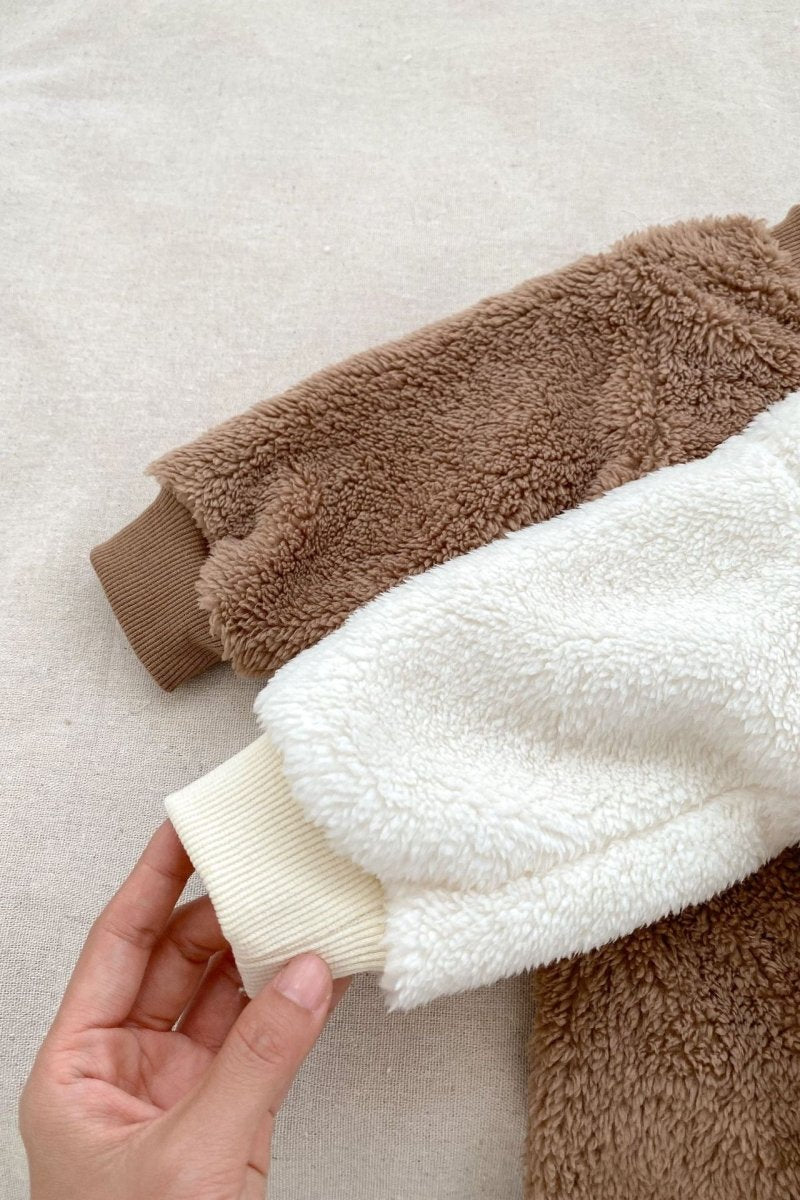 The Love Fur Bear Knitted Hooded Pramsuit - Cozy Crew Club