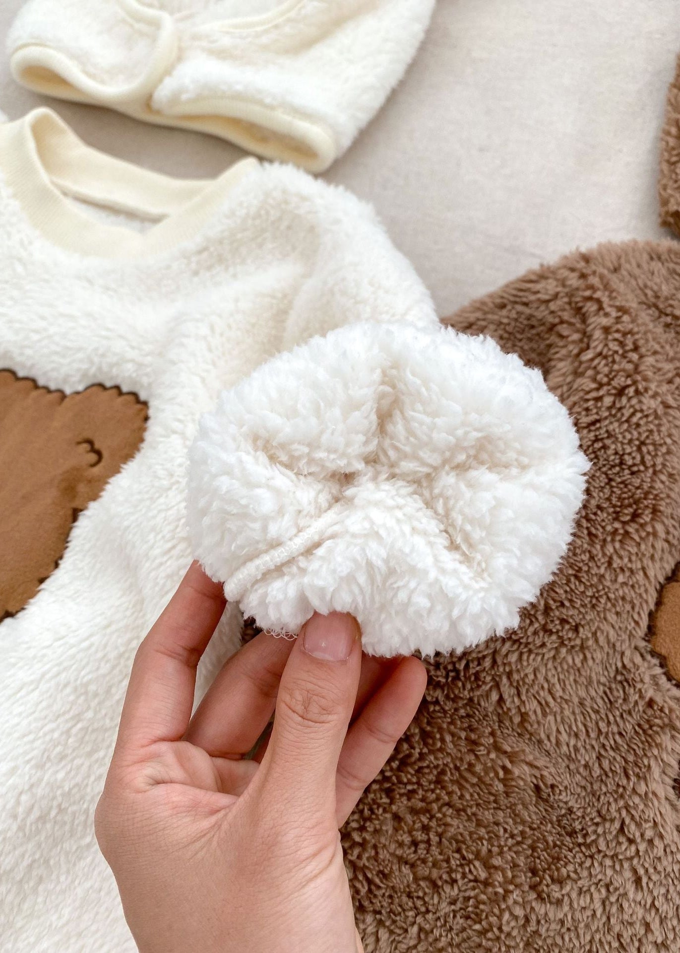 The Love Fur Bear Knitted Hooded Pramsuit